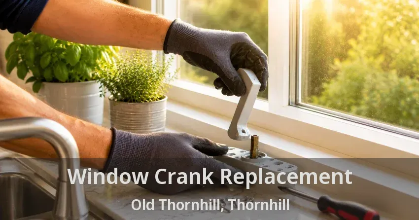 Window Crank Replacement Old Thornhill, Thornhill - ON