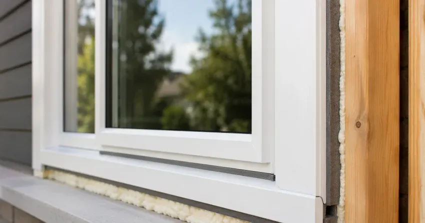 technician installing fiberglass window frame in Thornhill home