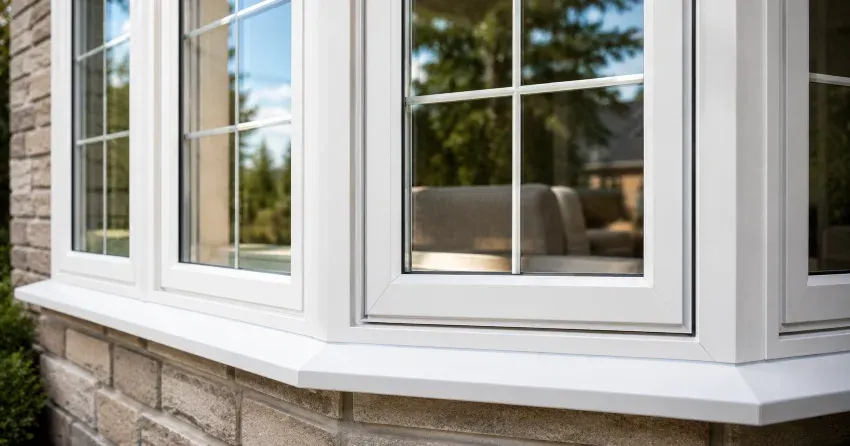bay window alcove seating area in a living room in Grandview, Thornhill