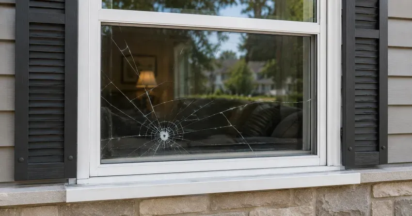 technician measuring window opening for emergency glass replacement Langstaff, Thornhill